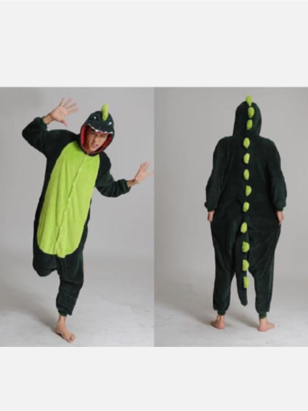 Sazac kigurumi Dinosaur onesie Green